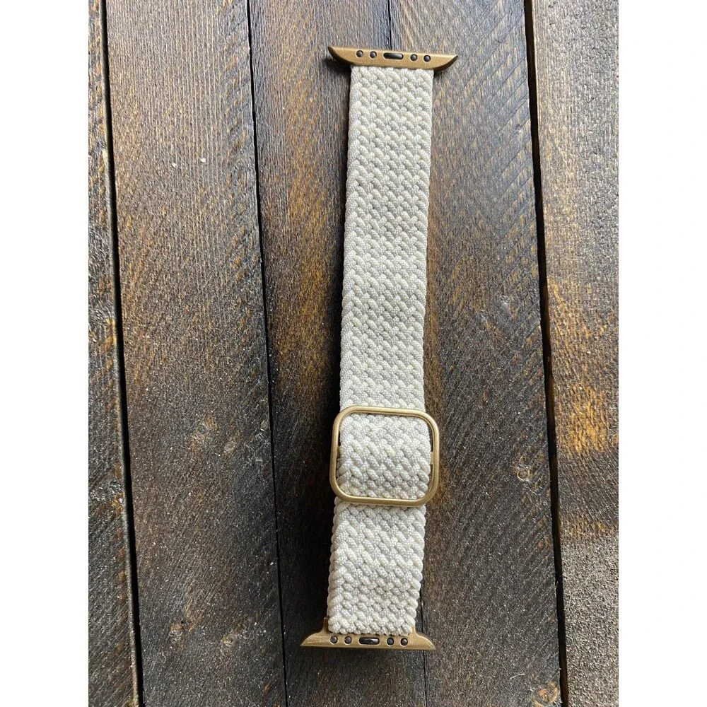 Heyday Apple Watch Knit Band Stretchy Adjustable Stone White 42- 49mm